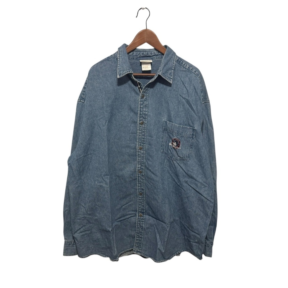 🐭 Vintage Walt Disney World Denim Shirt size XXL